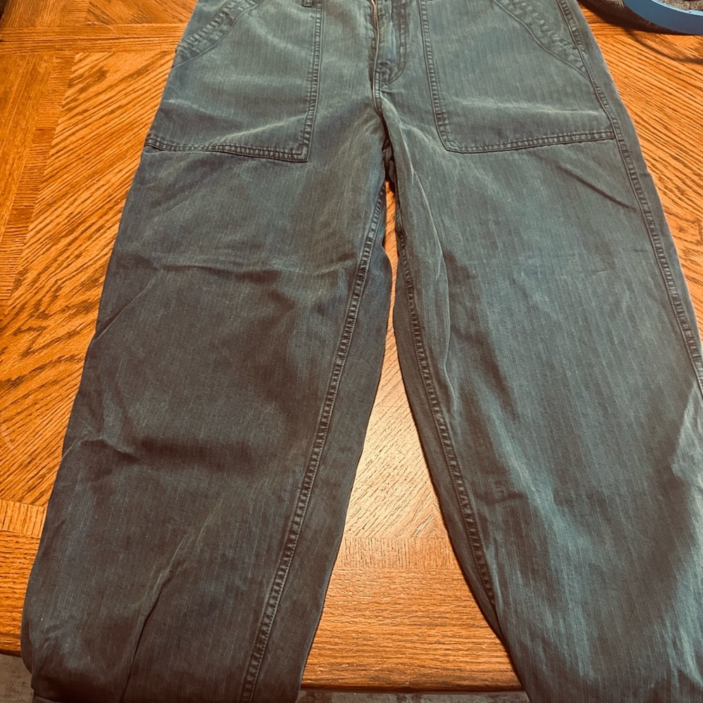 Lucky Brand Navy Blue Cargo Pants Relaxed/Baggy Fit